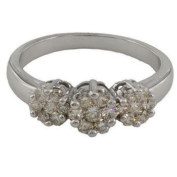 18ct white gold Diamond Ring size K